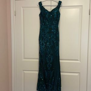Fashion Nova Green Evening Gown